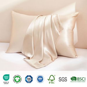 Funda de Almohada de Seda de Morera Natural de 19 Momme, Color Natural, ODM OEM, MOQ Bajo, para Cabello y Piel - Product Image 2