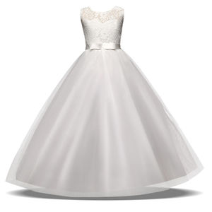 Nuevos Vestidos de Fiesta para Niñas 2018, Vestidos de Encaje con Flores para Bodas, Vestidos de Primera Comunión para Niñas - Product Image 2