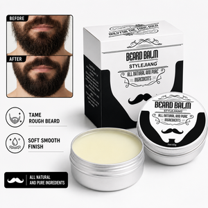 Baume à barbe OEM tenue moyenne, soin hydratant pour la mise en forme de la moustache, pour une barbe lisse et bien entretenue, emballage personnalisé - Product Image 1