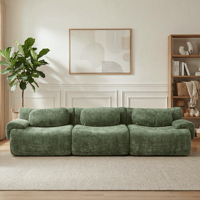 USA Lager Kostenloser Versand Wohnzimmermöbel Nephele Wellenförmiges Sektionalsofa Komprimiertes Modulares Sofa