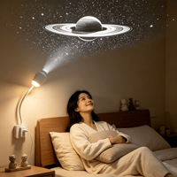 Lámpara de Noche para Dormitorio, Regalo para Niños, Atenuación Táctil Gradual, Conexión USB, Portátil 360 °   Proyector de Estrellas Giratorio, Lámpara Nocturna