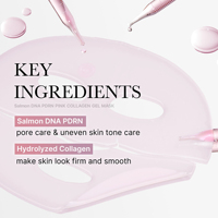 Masque en gelée de collagène rose OEM, nourrissant, raffermissant, masque de nuit hydratant au saumon pour les pores, masque facial cristallin éclatant en feuille