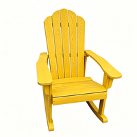 Chaise à bascule de jardin durable et confortable pour pique-nique en plein air, chaise à bascule en plastique Adirondack