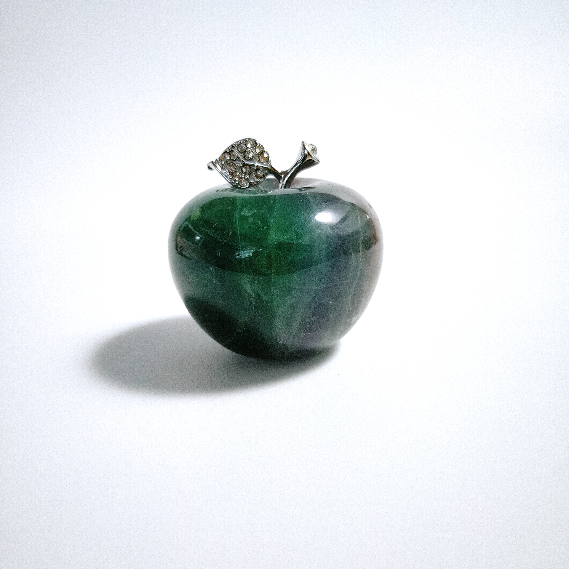 Huiying Новое поступление подарок на Рождество флюорит кристалл яблоко декоративный драгоценный камень для продажи каменные поделки