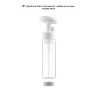 Flacon pompe en plastique PET transparent rose de 100 ml, 150 ml, 200 ml, vide, pour cosmétiques liquides, avec pompe à mousse