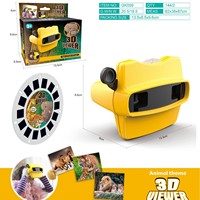Nouveau projecteur DV éducatif transfrontalier en plastique avec plateforme rotative pour l'affichage d'images 3D d'animaux, jouet scientifique pour enfants de 4 à 6 ans