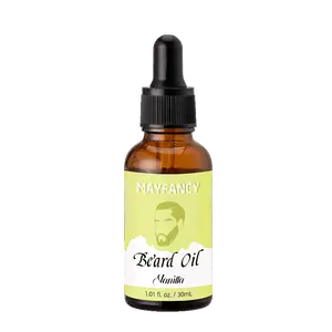 30ML Vegan Sandalwood Musk Vanilla Scent Beard Growing Oil Private Label Beard Growth Oil For Men Cbd Oil Moisturizing 3 Years