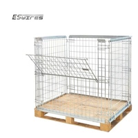 Cage à légumes en métal entièrement galvanisé, empilable, à prix compétitif, avec base pour palette Euro