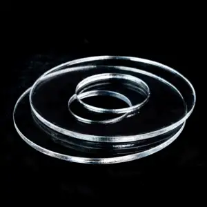 factory wholesale price fuse UV tempered quartz plate for lab heating high quality transparent round quartz plate