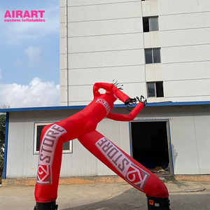 Figura Inflable Decorativa Roja para Publicidad, Figura de Dibujos Animados <span class=keywords><strong>Bailarina</strong></span> Inflable Decorada con Ambas Piernas para Exhibición - Product Image 4