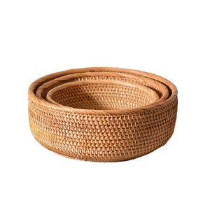 Vietnam Rattan Storage Basket Fruit Basket Plate Wicker Basket