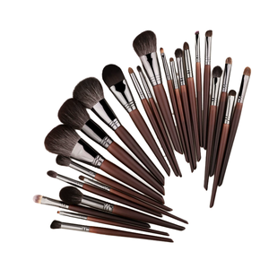 24pcs Goat Hair Makeup Brush Set Wooden Handle Face Concealer Brushes Custom Logo Private Label - Product Image 1