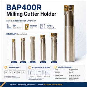 BAP400R fraise en bout porte-outil outils métal APMT1604 carbure insérer tonnelle à Angle droit fin fraise support CNC outils de fraisage - Product Image 2