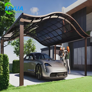 Prix d'usine Usage domestique 1 voiture ou <span class=keywords><strong>2</strong></span> <span class=keywords><strong>voitures</strong></span> Cadre en aluminium étanche <span class=keywords><strong>Carport</strong></span> Parking Auvent - Product Image 3