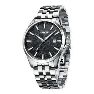 นาฬิกาข้อมือผู้ชายสไตล์เรียบง่าย ตัวเรือนสแตนเลส พร้อมหน้าปัดแบบเข็ม  ระบบจักรกล - Product Image 3