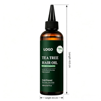 Minyak Rambut Tea Tree Menutrisi Akar Perawatan Kulit Kepala Anti Ketombe Mengontrol Minyak untuk Rambut Kering/Kusut/Berminyak OEM MOQ1000 Stok Tersedia