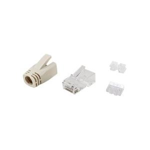 Connecteur RJ45 - Kit de 100 connecteurs catégorie 6A avec capuchon et guide, idéal pour les réseaux de haute vitesse et les connexions - Product Image 1