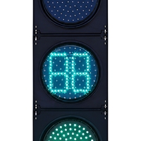 Feu de signalisation LED pour voie cyclable de 200 mm avec minuteur de compte à rebours, 3 aspects (rouge, jaune, vert), étanche IP65