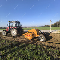 Niveleuse de terrain agricole de précision tractée par tracteur avec guidage automatique GPS/laser pour des champs parfaitement nivelés à haute efficacité
