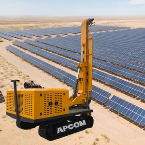 Machine de forage solaire sur chenilles APCOM, profondeur de forage 2m/3m, diamètre de trou 300mm/350mm, pour la pose de pieux photovoltaïques (PV) pour système photovoltaïque. - Product Image 4
