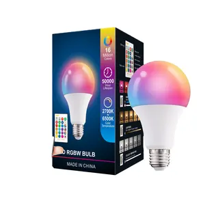 FXPOT Smart Led Light RGBW Bulb Remote Control Color Changeable 3W 5W 9W 12W RGB 2700 6500K Smart LED Bulb Light