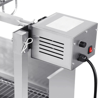 Rôtissoire à charbon de bois pour cuisine extérieure, hauteur réglable, portable, pour porc, agneau, poulet