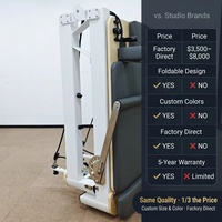 Máquina de Pilates Plegable de Aluminio que Ahorra Espacio, Almacenamiento Vertical, Portátil, de Calidad Profesional, para Gimnasio en Casa, Fitness Corporal, 5 Años de Garantía