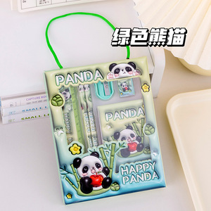 Artículos de papelería para niñas dibujos animados estereoscópicos 3D 6 piezas caja de regalo lindo lápiz cuaderno kits de papelería al por mayor - Product Image 6