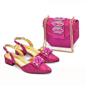 Scarpe e borse italiane con <span class=keywords><strong>tacchi</strong></span> <span class=keywords><strong>bassi</strong></span> più venduti in fabbrica per feste africane 4CM - Product Image 1