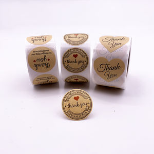 Personalisierte Runde Danke-Aufkleber auf Kraftpapier, Selbstklebend, 2 Zoll - Product Image 4