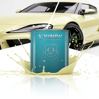 W0163 Revêtement liquide acrylique jaune clair 2K, peinture automobile haute brillance, revêtement spécial pour la réparation et la retouche de carrosserie automobile