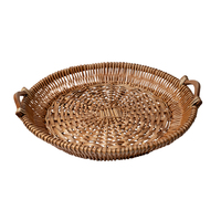 Plateau de rangement en osier tressé de grande taille, écologique, personnalisé, à bas prix, pour légumes et fruits