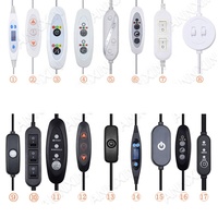 Heißer Verkauf: 3-Tasten-Einfarbiger LED-Dimmer-Schalter mit USB-Stromkabel, Stufenlose Dimmung, Fernbedienung, Kupferkabel für Lampen
