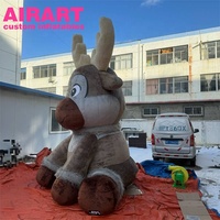 Modèle Olaf de bonhomme de neige de personnage de dessin animé gonflable en peluche, mascotte gonflable personnalisée de cerf de Noël pour l'affichage professionnel