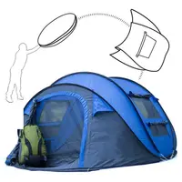 5 व्यक्ति त्वरित खुले पॉप-अप केबिन आउटडोर लंबी डेरा डाले हुए तम्बू