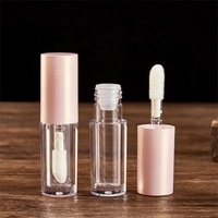 Tubes de brillant à lèvres transparents argentés, contenants de baume à lèvres de luxe, emballage cosmétique personnalisé avec logo
