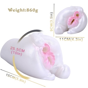 Copa de Masturbación Masculina Vibrante G6216, Masturbador Vaginal con Diseño de Cerdo Blanco de Fantasía, Juguete Sexual, Copa de Masturbación Suave y Firme, Venta al por Mayor - Product Image 1