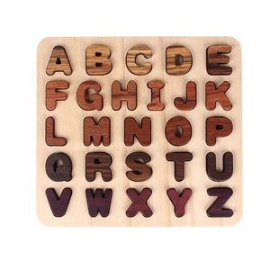 Tavola Montessori in Inglese per Bambini, Alfabeto ABC, Numeri, Giocattoli Educativi per l'Apprendimento, Puzzle 3D in Legno - Product Image 5