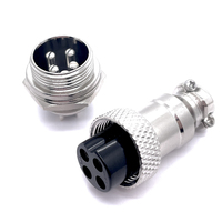 Soulin GX16 Metal Aviat Connect Plug Diverses spécifications Connecteur d'aviation 4 P Forme de prise en laiton Mâle Femelle Alimentation 3/4 broches