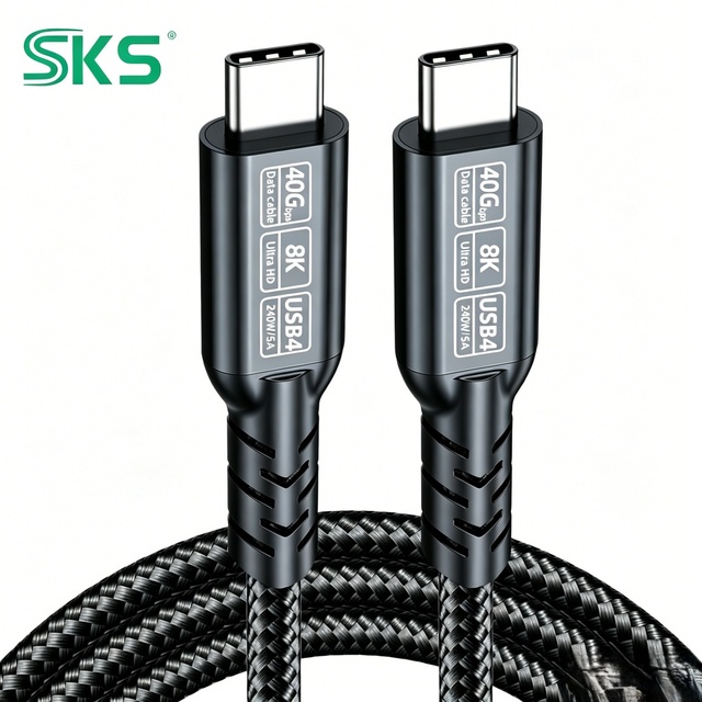 USB4 USB5 Type-C to C Cable 80Gbps 40Gbps 16K 8K Video 240W PD Fast Charging Nylon Wire for Laptop SSD Monitor