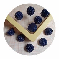 Mini Blackberry dos plat résine Cabochons bricolage Simulation nourriture bonbons déco pièces moelleux clair Slime fournitures accessoires