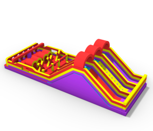 Castillo Inflable Comercial con Pista de Obstáculos de Doble Carril, Tobogán Inflable, Equipo de Entretenimiento Grande para Exteriores, Brincolín de PVC Resistente - Product Image 2