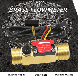 Capteur <span class=keywords><strong>de</strong></span> débit d'eau à effet Hall NPN en laiton 1/2\" 3/4\" 1\" DN15 DN20 DN25 1.75MPa DC3.5~24V Électrique JSH YF - Product Image 2