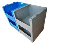 Meilleur prix d'usine Durable Poly Coroplast Empilable En Plastique Entrepôt Vêtements Bacs De Cueillette De Stockage PP Corflute Ondulé Boîte
