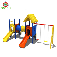Dagelijks Gebruik Nieuwe Ontwerp Outdoor Kids Pretpark Plastic Glijbaan En Schommel, Kinderen Glijbaan En Sport Apparatuur