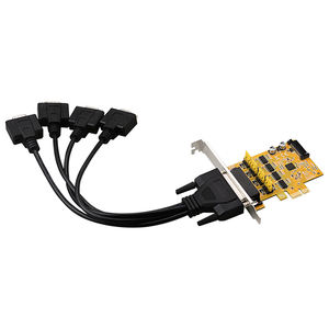 Tarjeta serie <span class=keywords><strong>PCI</strong></span> <span class=keywords><strong>Express</strong></span> de 4 puertos RS232 DB9 () con fuentes de salida de alimentación de 5V o 12V - Product Image 2