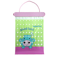 Sac poubelle de voiture en PE imperméable avec impression de logo personnalisé, poubelle portable pour voiture, sac de rangement d'urgence triangulaire pour le nettoyage