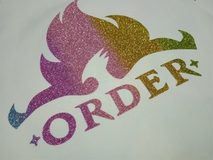 Vinyle thermocollant réfléchissant personnalisé Guangyintong PU Rainbow Glitter Series pour T-shirts et pressage à chaud - Product Image 4