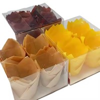 50pcs tulipe papier tasse jetable en plastique gâteau décoration moule moule pour fête d'anniversaire accessoires imprimé boîte incluse
