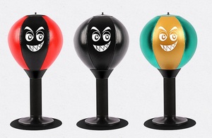 Ballon de frappe de bureau anti-stress à ventouse sécurisée pour enfant, en cuir PU, mousse, ABS et acier inoxydable - Product Image 3